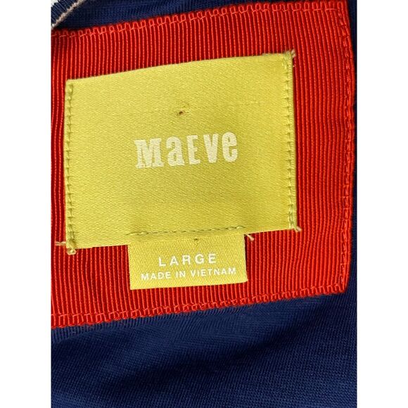 Anthropologie Maeve Cameron Women's L Blue Dress Fit & Flare Asymmetrical Hem - Picture 5 of 10